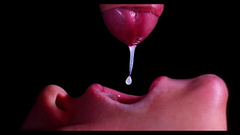 CLOSE UP: BEST Milking Mouth for your DICK! Sucking Cock ASMR, Tongue and Lips BLOWJOB DOUBLE CUMSHOT