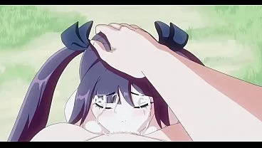 Anime girl sucks and rides hard
