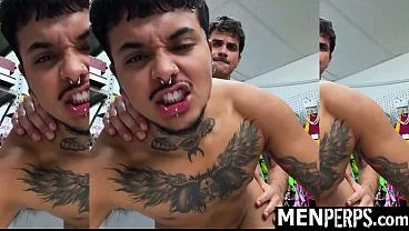 Bathroom Snoop Sucks The Security Guard'_s Cock To Avoid Arrest – Menperps