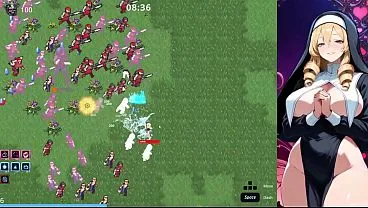 Slutty Nun Purging the Wicked Desires of Sinful Men | Vampire Survivors Hentai Game | Sinful Survivors Demo 1