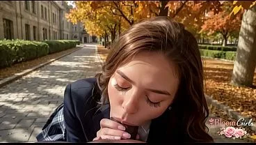 I fucked the smartest 18-year-old female student right by our university building. Fucking her tight pussy is pure pleasure![AI]