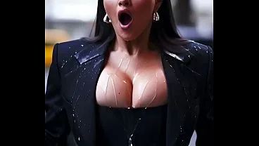 selena gomez gets water thrown on her cleavage (ai generated)