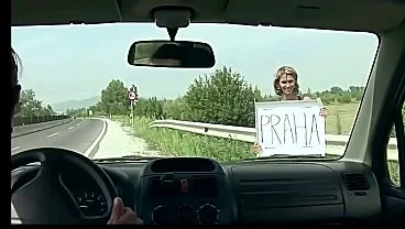 Street s series. Hitchhiking girl in trouble. Amanda Vamp Part 1. Capturing her at the side of the road.