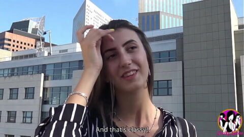 Bombshell slut Lina Luxa with endless legs having gang