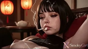 I caught a cute asian girl smoking in the restaurant and fucked her juicy ass and naughty mouth!!! [AI]