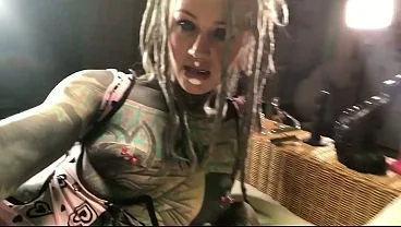 Tattooed Alternative Slut Plays with Ass Plug