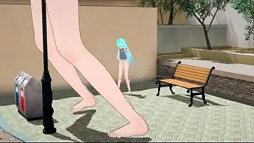 Giantess Squirts Hard from Public Exposure