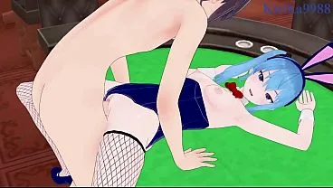 Hoshimachi Suisei (Bunny Girl) and Shishiro Botan (Bunny Girl) intense sex. – Hololive VTuber Hentai