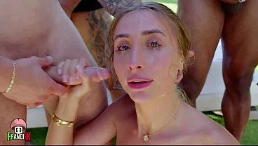 Lily Phillips Outdoor Blowbang: Nonstop Cocks