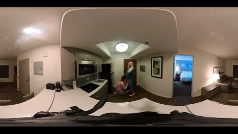 Trans Woman Gives Crossdresser Blowjob in Kitchen VR