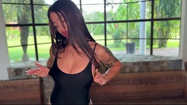 Colombian Poolside Fling at Neighbor’s House
