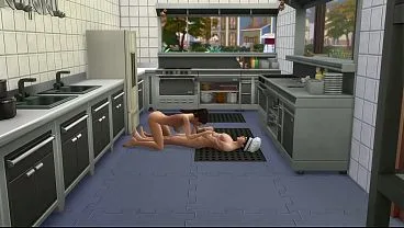 Chef & Waitress Fuck in Restaurant Kitchen