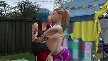Blue Haired Emo Girl’s Yoga Pussy Licking