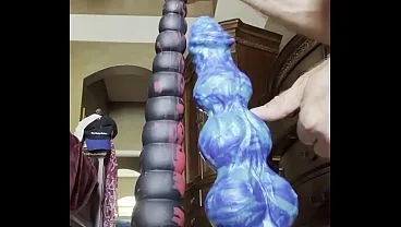 Anal Whore Depth Training with 16 Inch Dildo