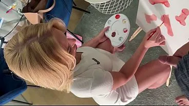MILF Painter Wants Model to Masturbate While Painting