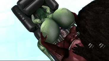 Second Life She-Hulk Gets Monster Cock