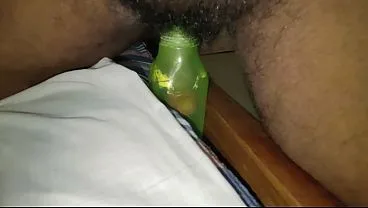 No Money? She Fucks a Bottle Instead