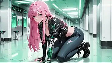 Pink-Haired Leather Tech Cyber Corridor Vibes