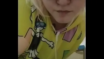 Amputee Girl Rides Dildo