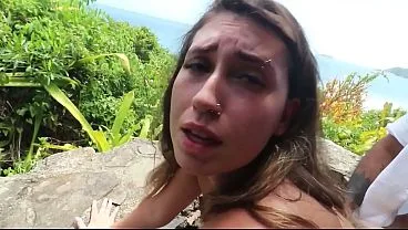 Redhead Blows Sheik, Creampie on Beach Trail