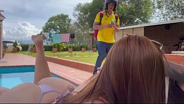 Delivery Driver Fuck Toy While Husband Sleeps