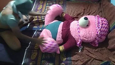 Amazing Fuck with a Realistic Teddy Doll