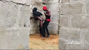 Ebony Slime Waist Doggy Bangs on Wall