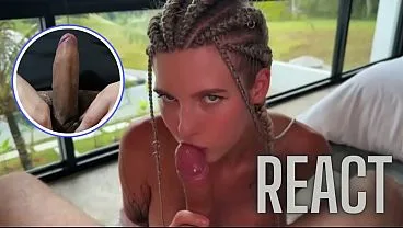 POV Blonde with Braids Loves All Poses, Cum on Big Tits