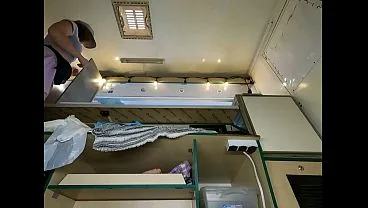Cute Assistant’s Naked Ass Close to Camera