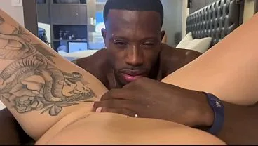 Hot Redhead Gives Pussy to Big Black Cock