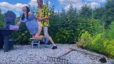 Garden Berry Picking Turns into Rough Fuck