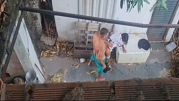 Jasmine Santanna fucked on the terrace