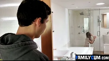 Stepbro Catches Stepsis Showering, Fucks Her