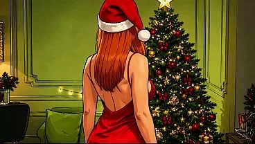 Redhead Stepmom’s Christmas Footjob