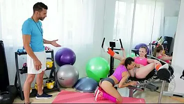 Sweaty Fitness Threesome Fuck Fest