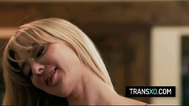 Hot Blonde Babe Fucked by Trans Bestie After a Game of Strip Chess