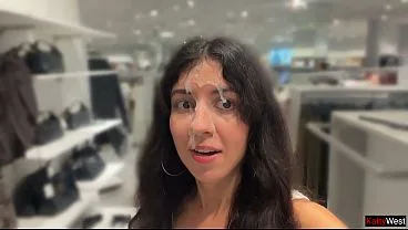 Fitting Room Sex and Public Cumwalk