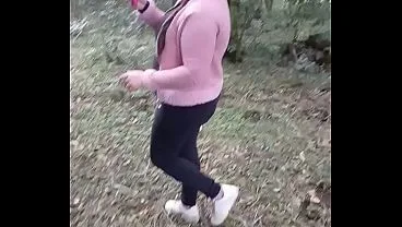 Amateur Wife Sucks Milk in Forest