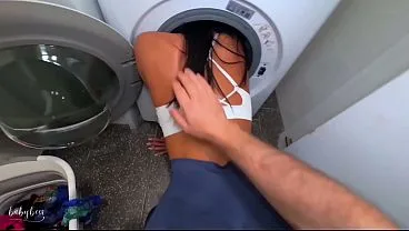 Step Bro Fucks Step Sis in Washing Machine