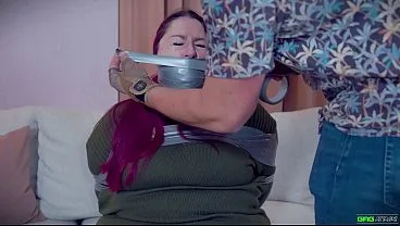 BBW Bondage Taped Gagged Tight