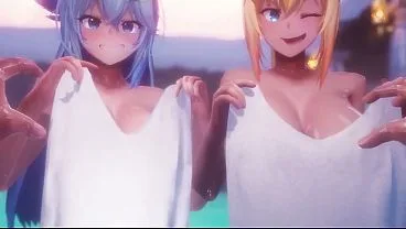 Konosuba Snow Onsen Sex 3D